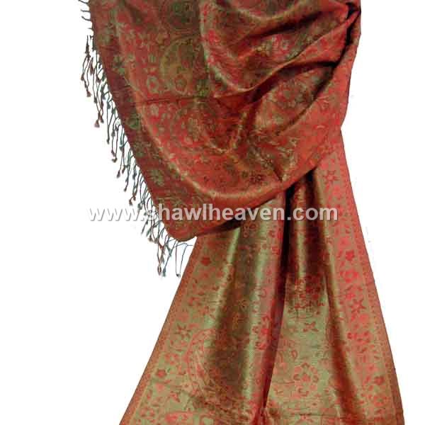 Copper metallic finish silk muffler